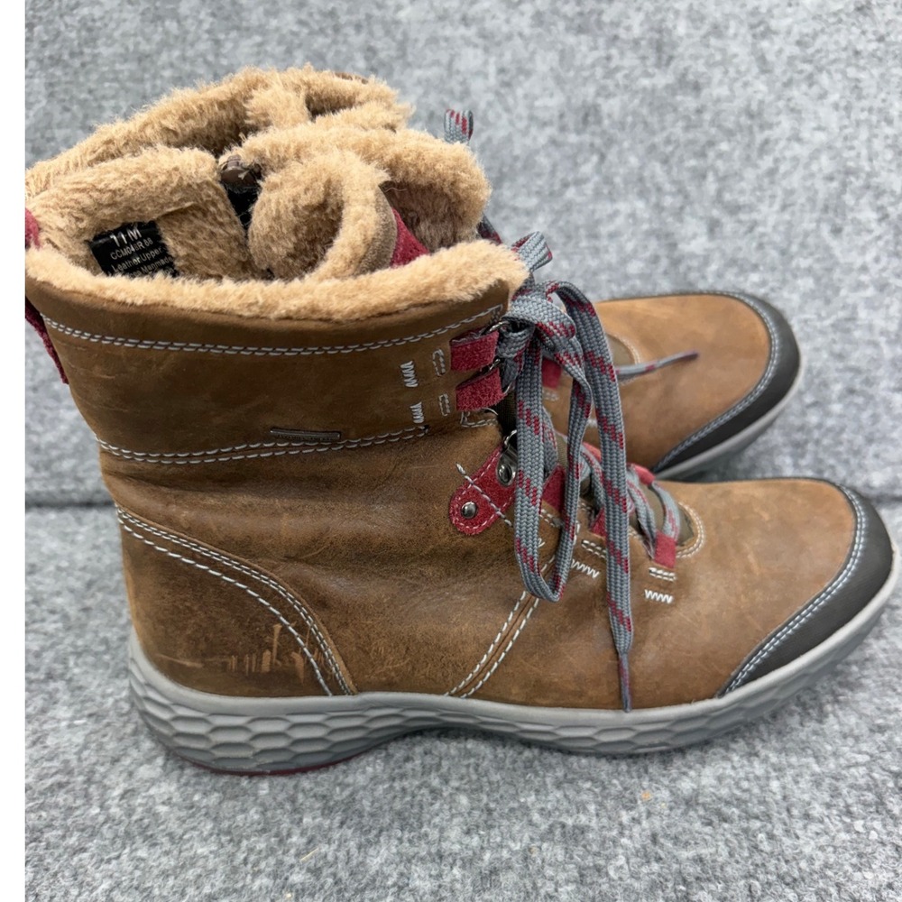 Rockport Hydro-Shield Waterproof Boots Brown Leather Faux Fur Size 11M CCM04BR88 - Picture 2 of 9